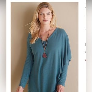 Soft Surroundings Madeline Tunic Legion Blue Medium Top New with Tags.